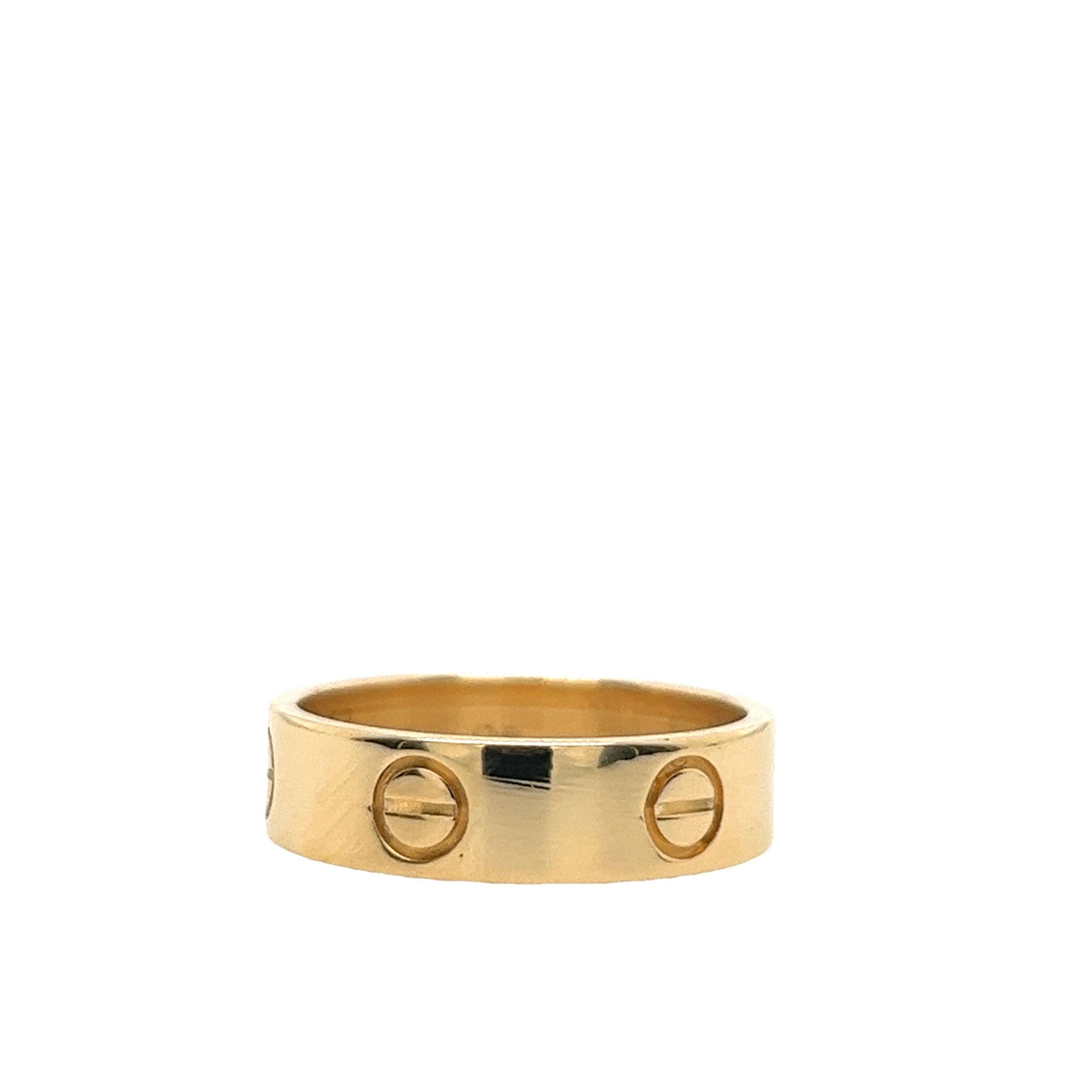 Cartier LOVE ring, 18ct Yellow Gold Width: 5.5 mm (size 57) 3