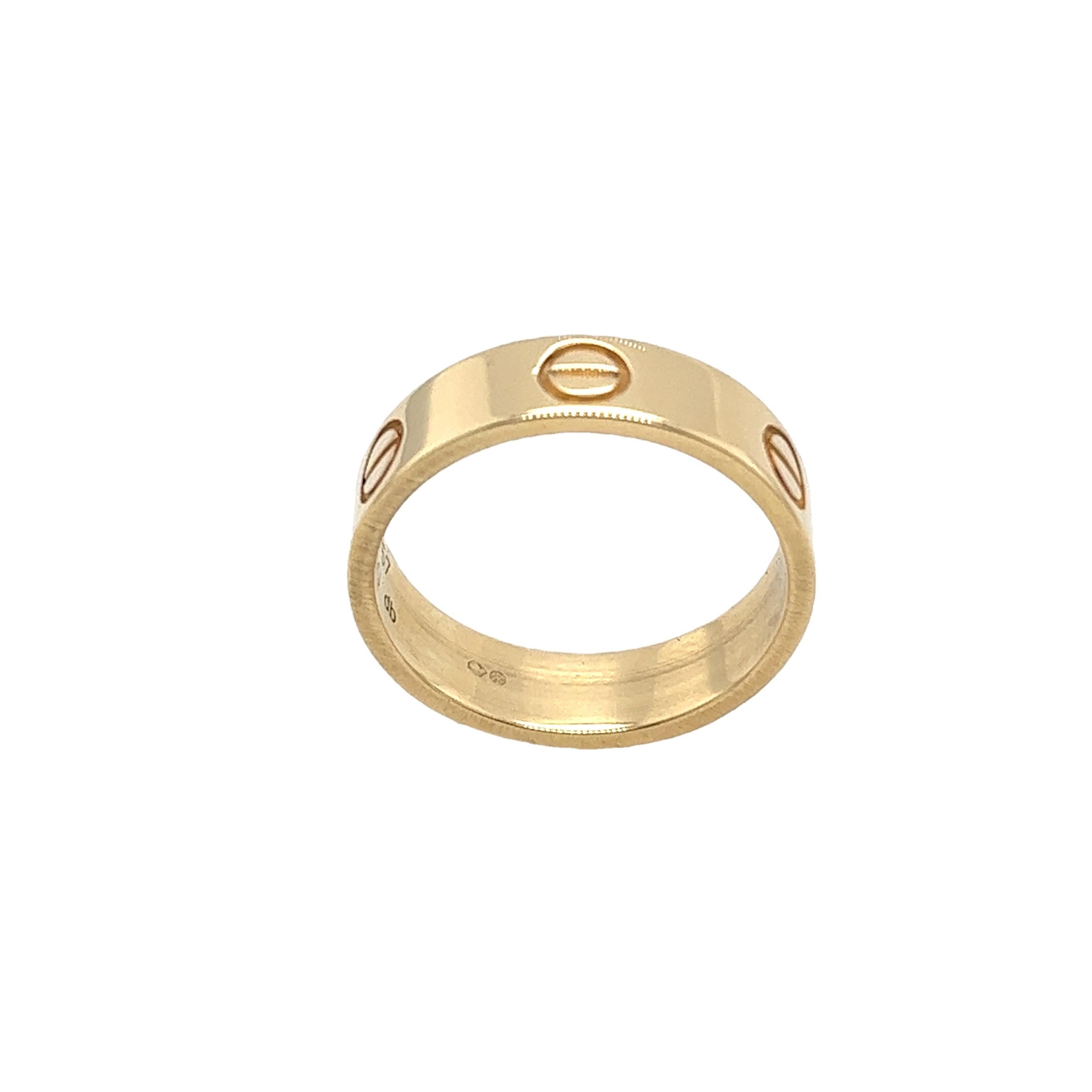 Cartier LOVE ring, 18ct Yellow Gold Width: 5.5 mm (size 57) 4