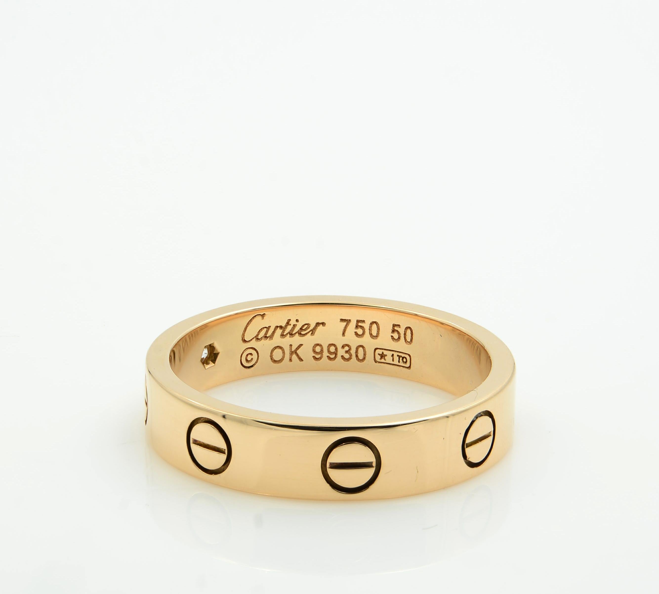 cartier thin love ring