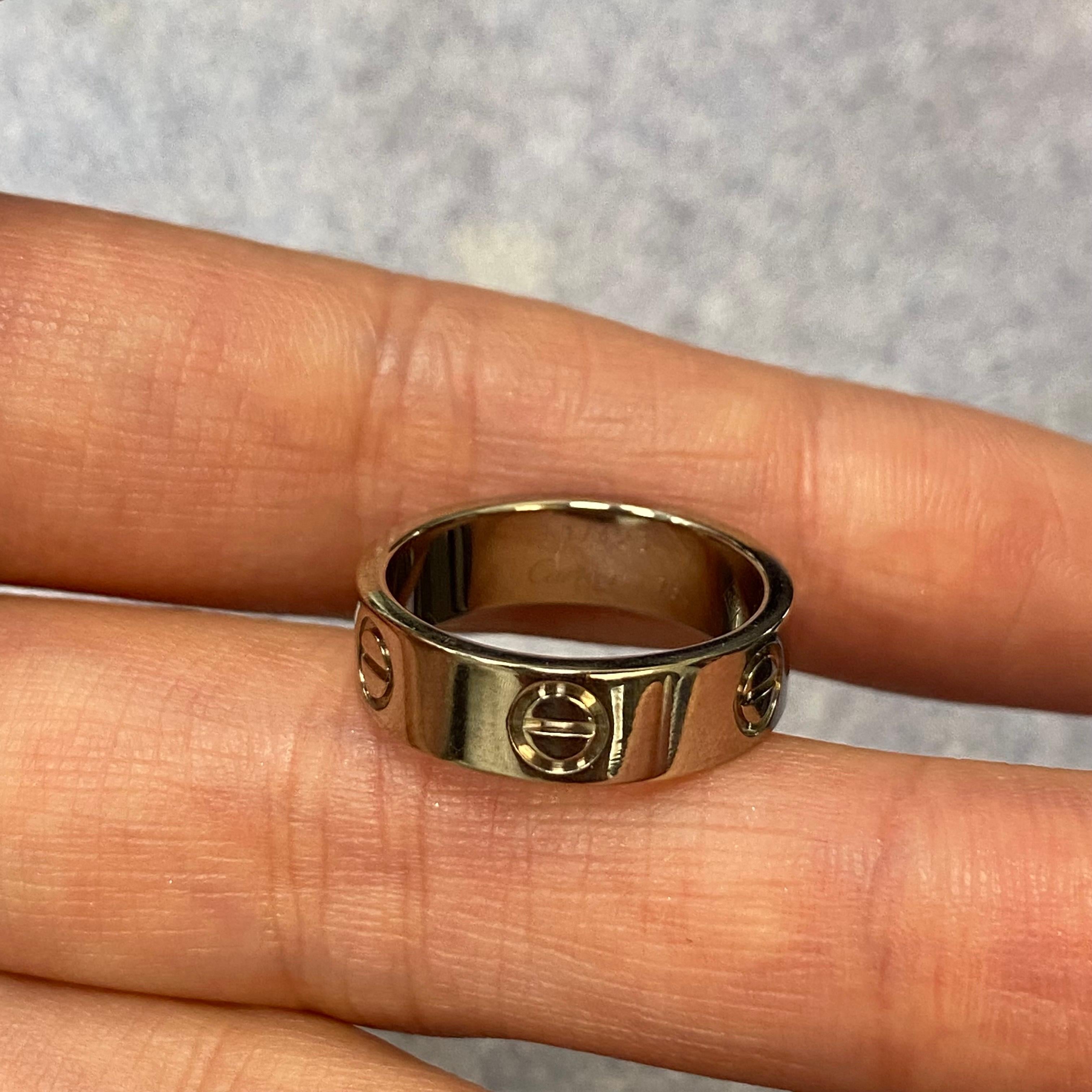 cartier ring width