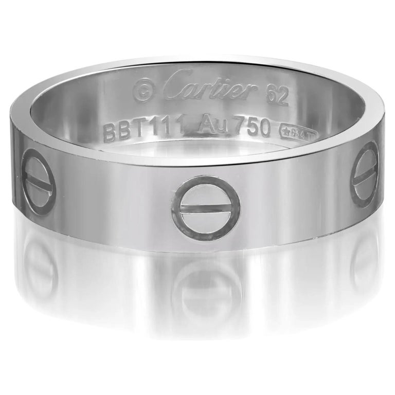 Cartier Love 18k White Gold 3-Diamond Ring For Sale at 1stDibs | cartier 750  ring 52833a price, cartier 52833a, cartier 750 ring 52833a 3 diamonds