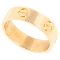 Cartier Love Ring 18k Yellow Gold Band Size 54
