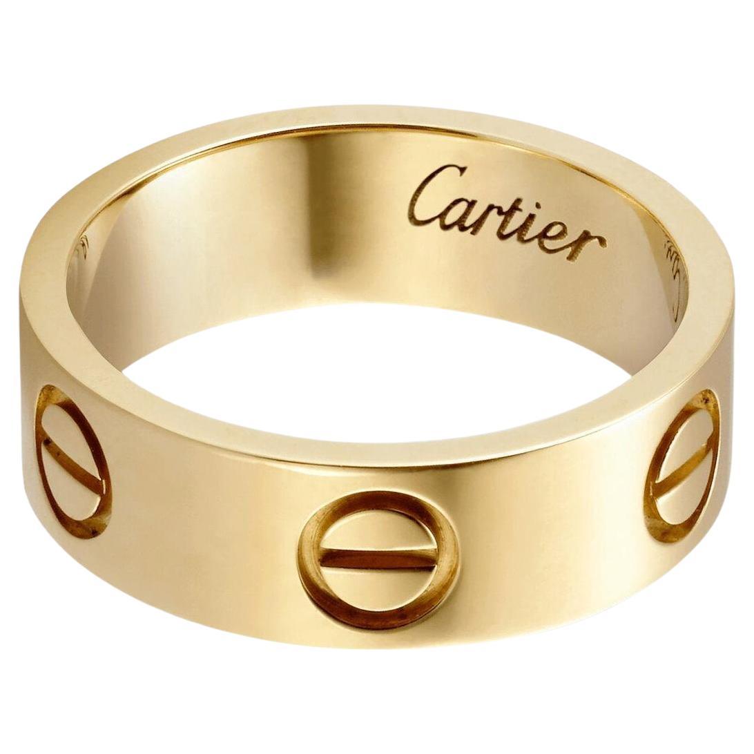 Cartier Love Ring 18k Yellow Gold Original Box US at 1stDibs