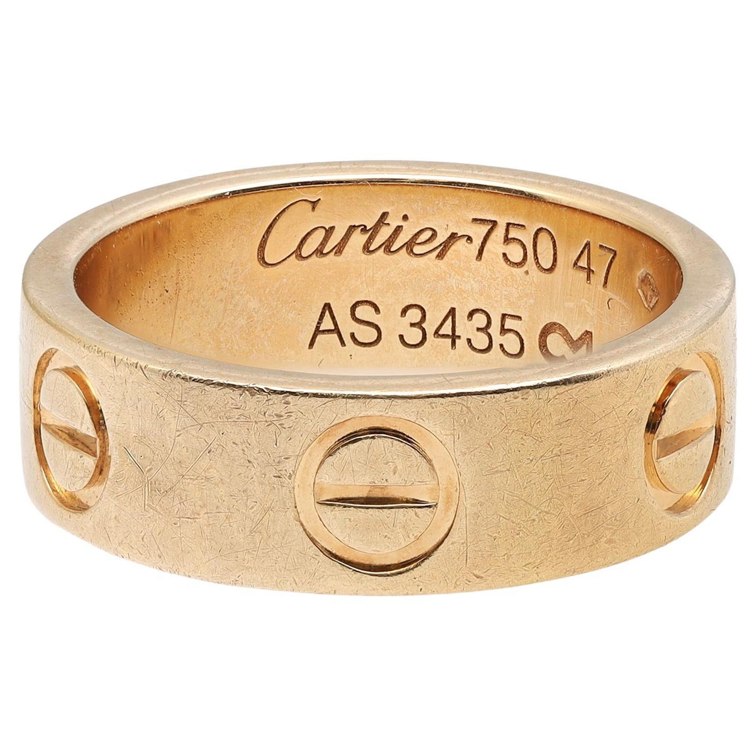 Cartier Love Ring 18K Yellow Gold US 4 at 1stDibs