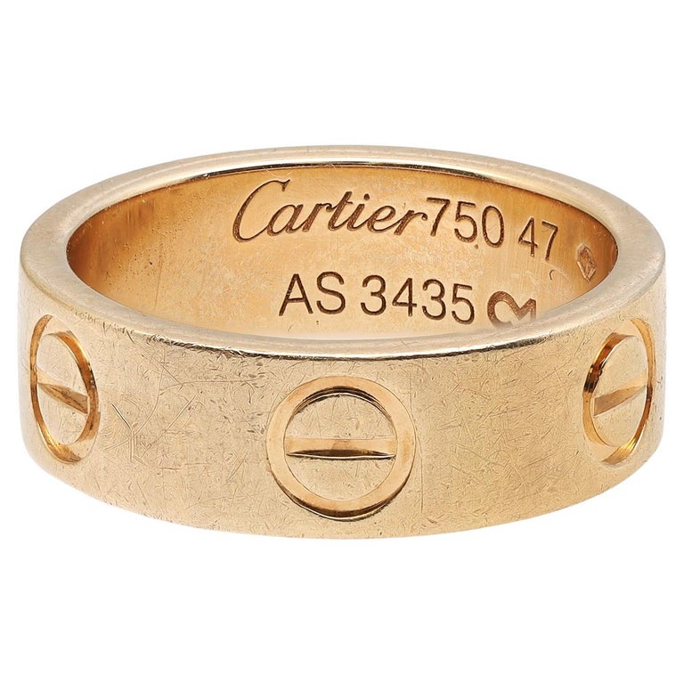 Cartier Love Ring 18K Yellow Gold US 4 at 1stDibs