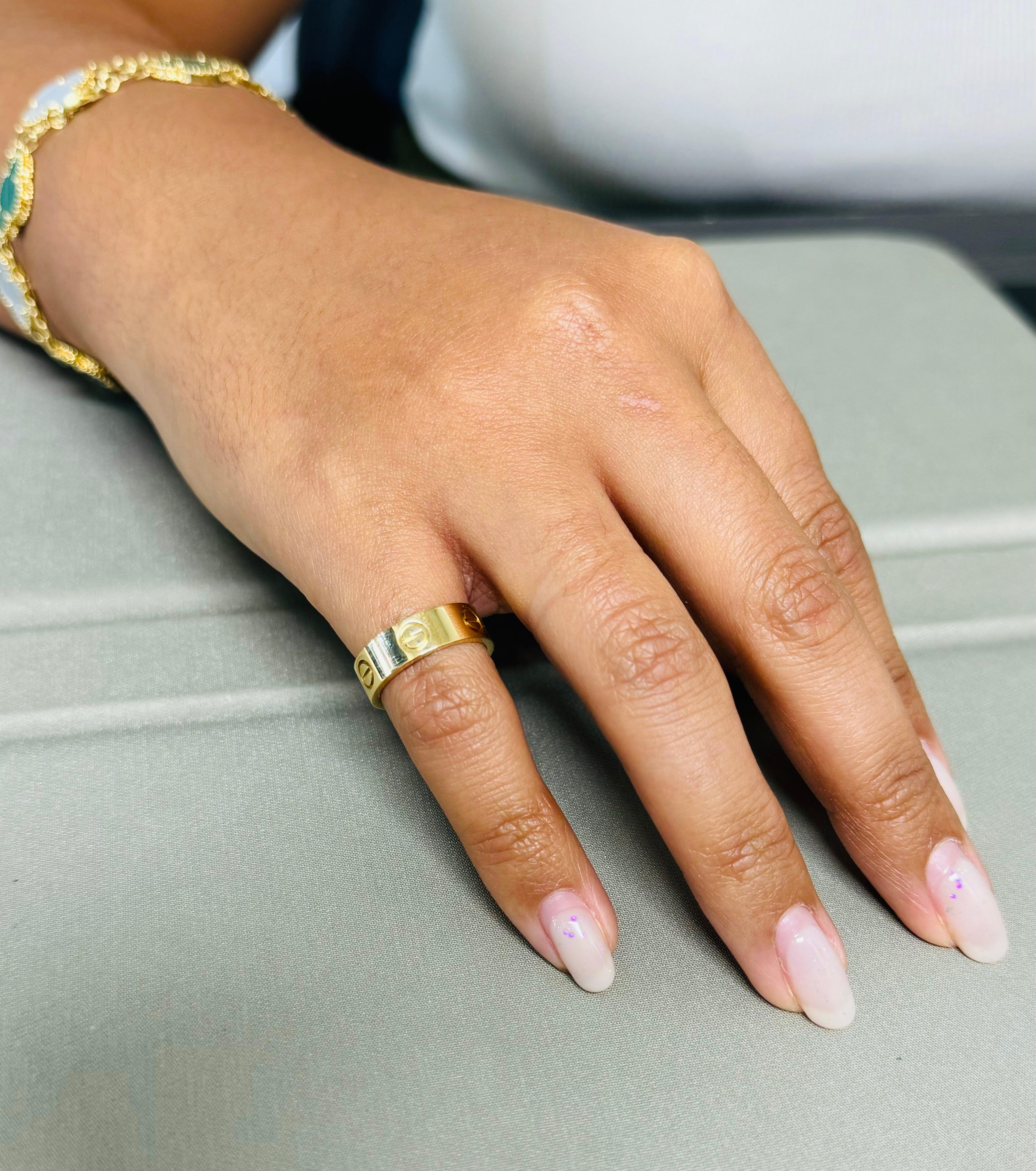 Women's or Men's Cartier Love Ring 18k Yellow Gold Size 49