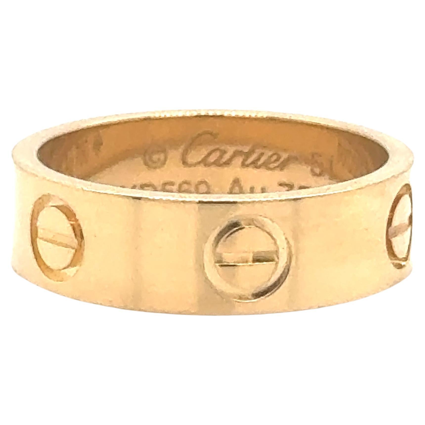 Cartier Love Ring 18k Yellow Gold Size 51