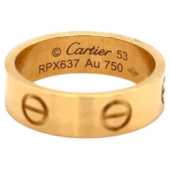 Cartier Love Ring 18k Yellow Gold Size 53