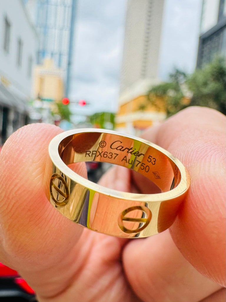 Cartier Love Ring Gold Cartier Ring Mens Replica Cartier Love Ring