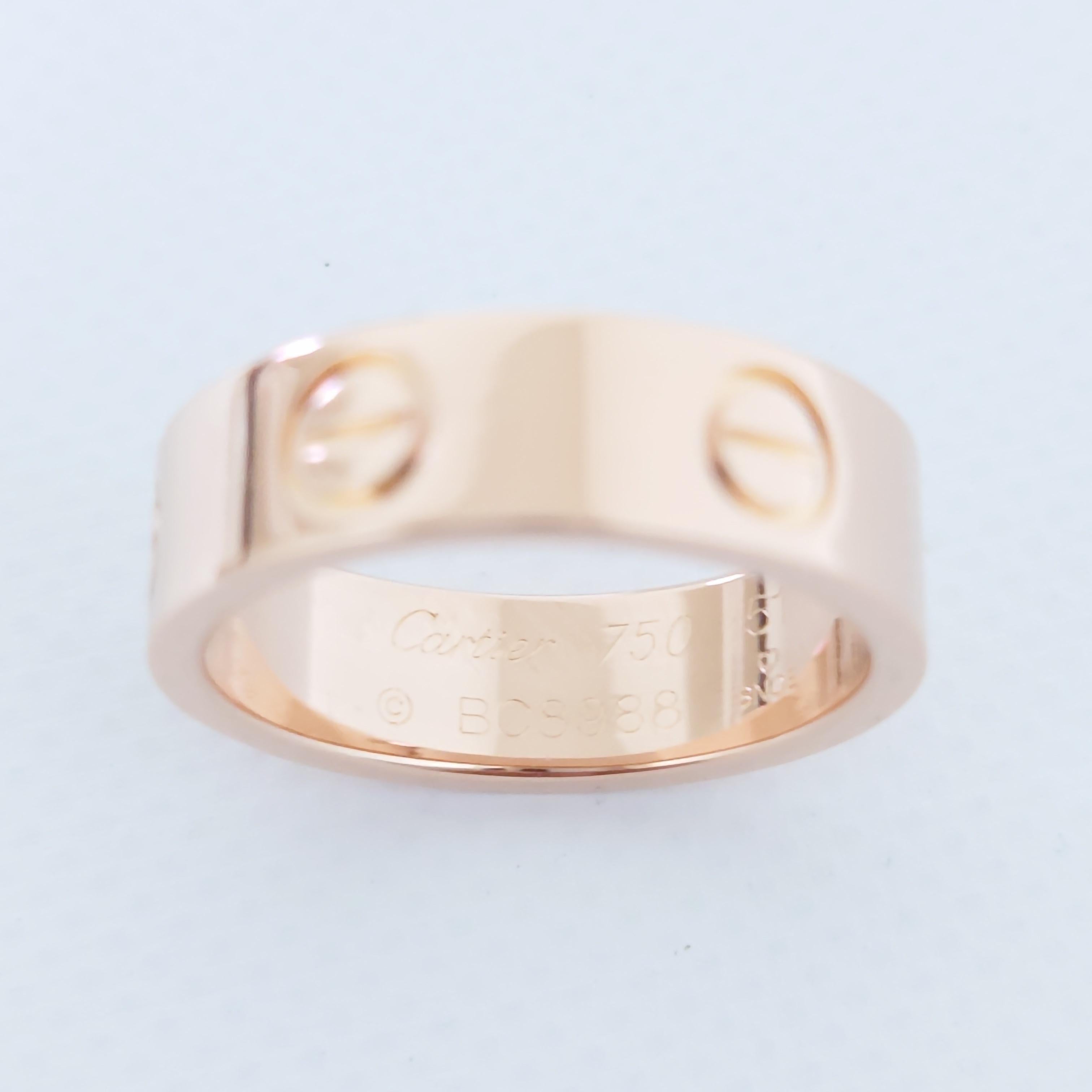 Cartier Love Ring 18KPG In Excellent Condition In Hokkaido, JP