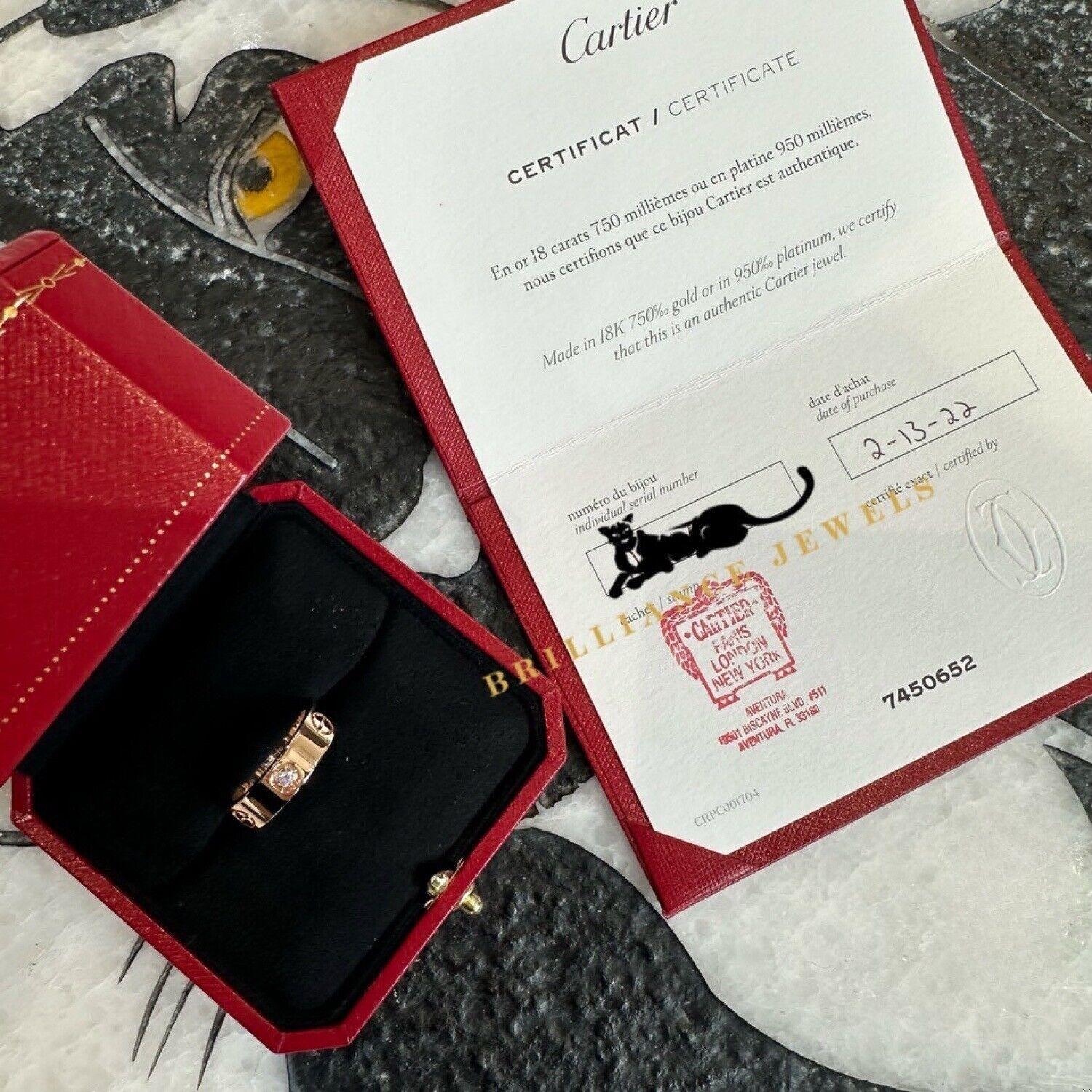 cartier 3 diamond love ring