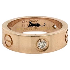 Cartier Love Ring 3 Diamant 18k Roségold Größe 55 (X-202)