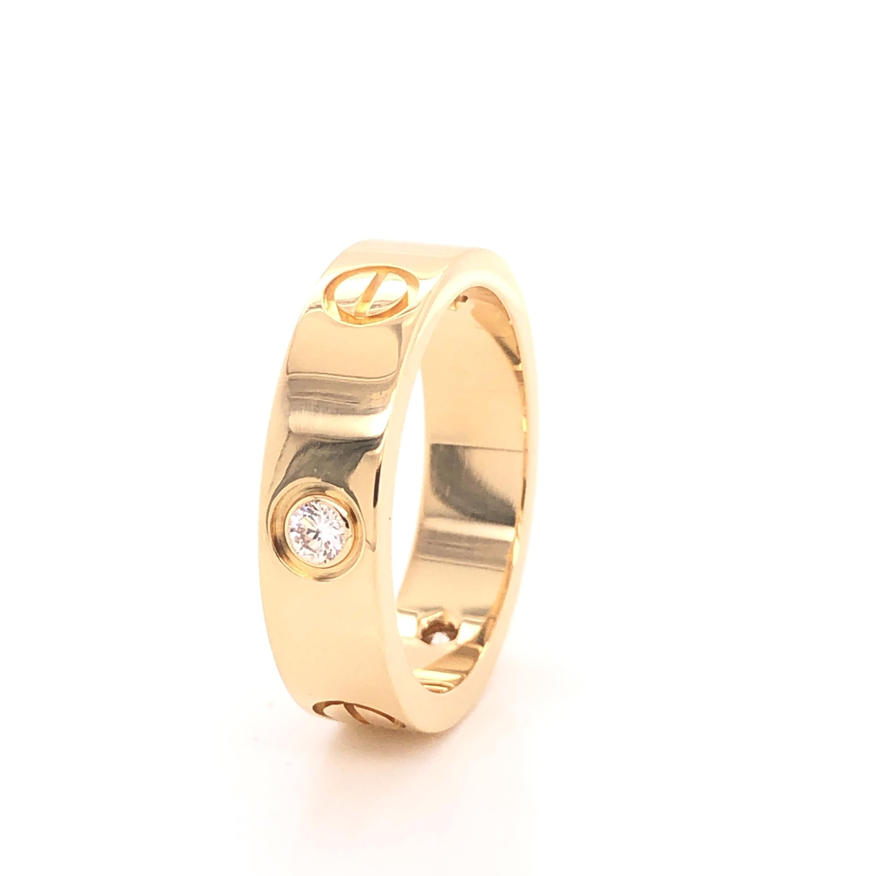 cartier ring 3 diamonds