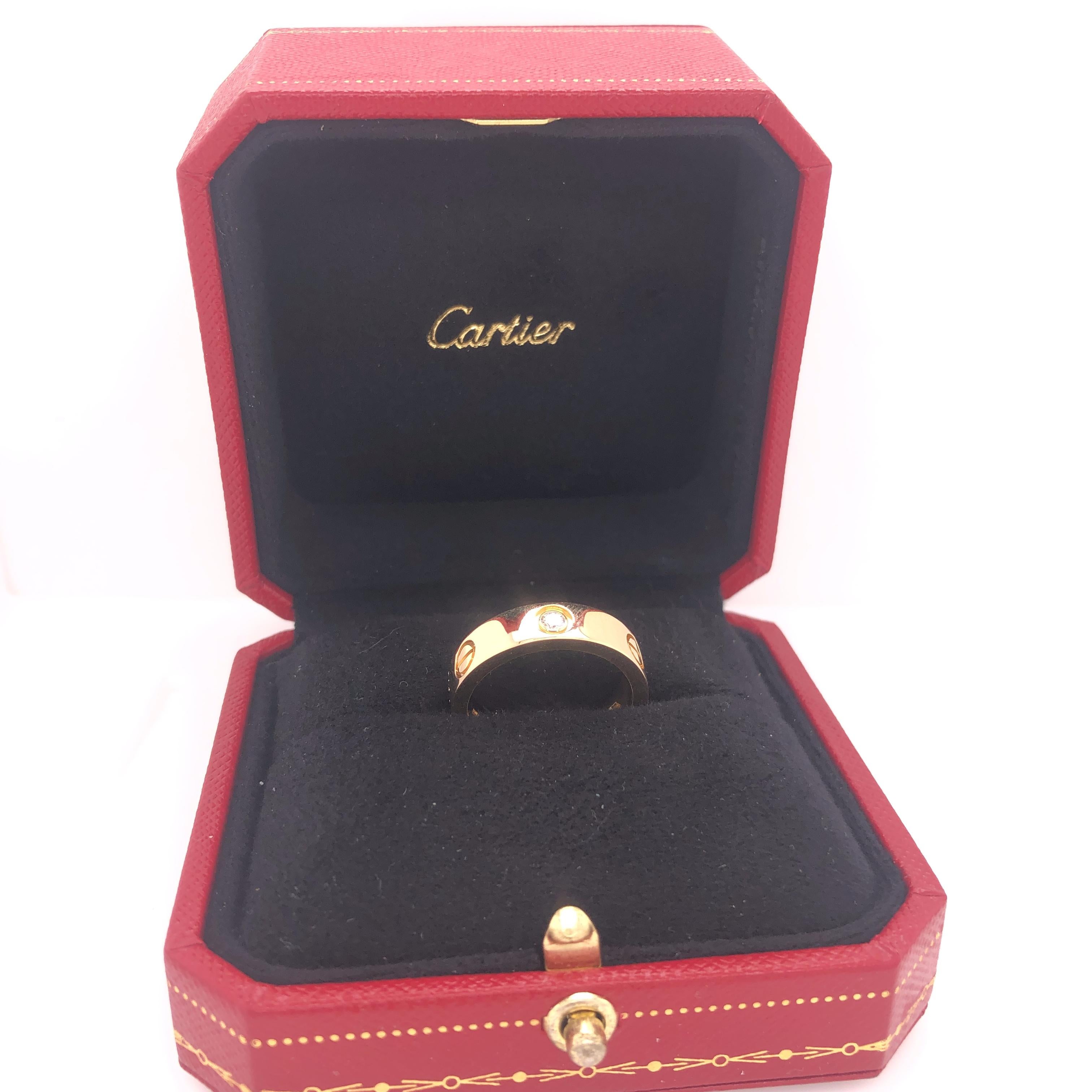 cartier 3 diamond love ring