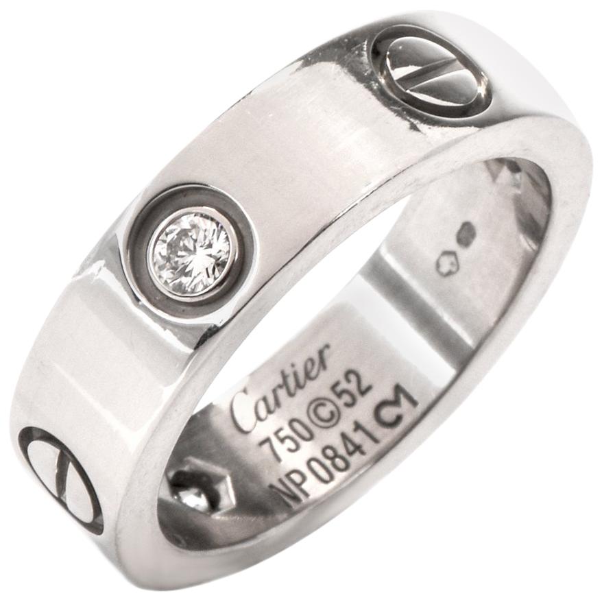 cartier ring love white gold