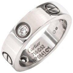 Cartier Love Ring 3 Diamonds 18 Karat White Gold