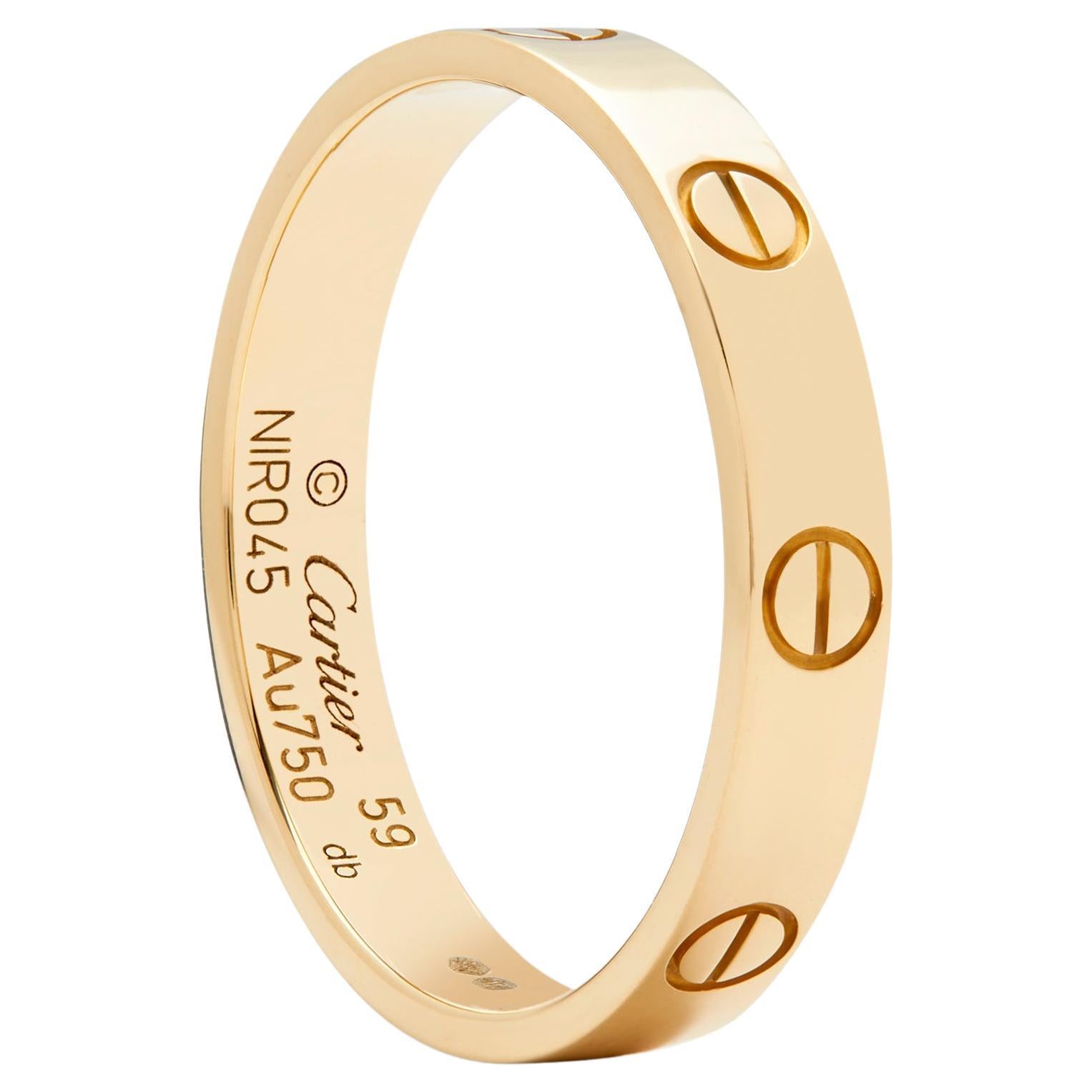 Cartier Love ring 3.6mm model number B4085059 For Sale