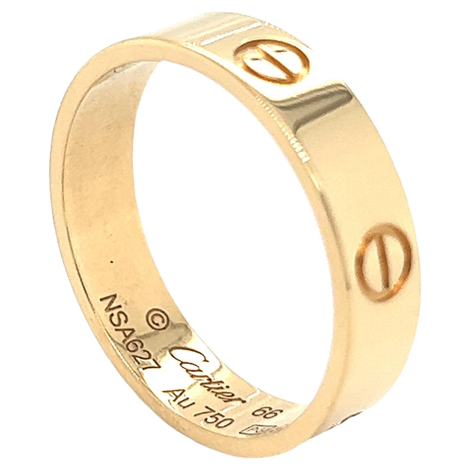Cartier Love ring 5.5mm model number B4084666 For Sale