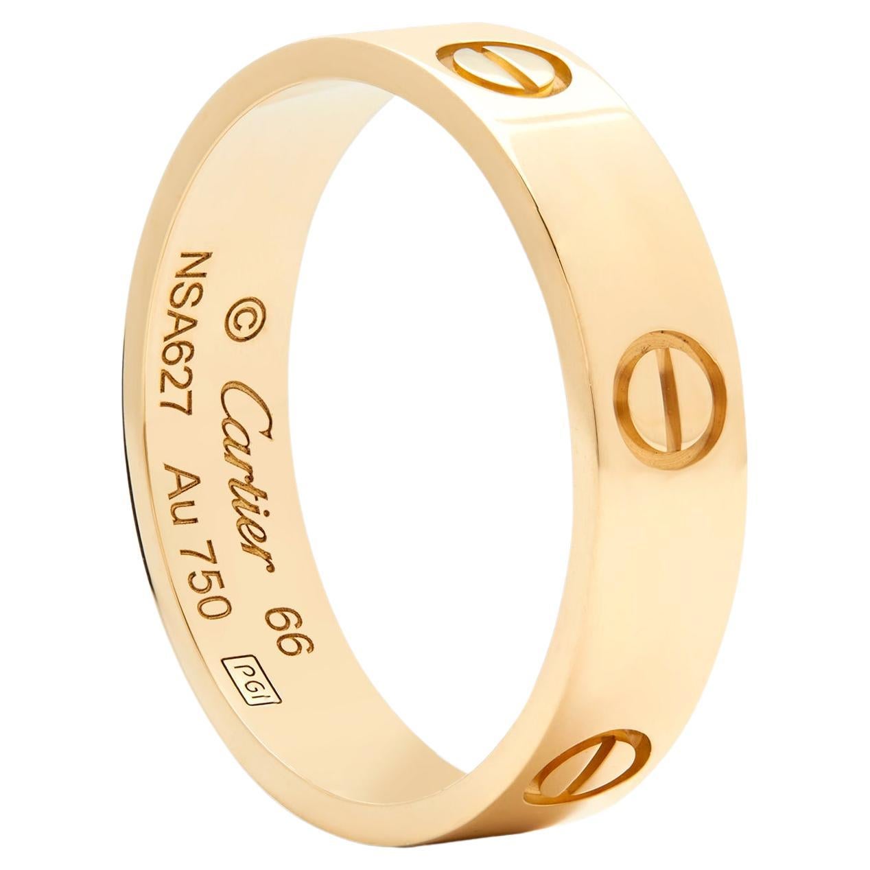 Cartier Love ring 5.5mm model number B4084666 For Sale
