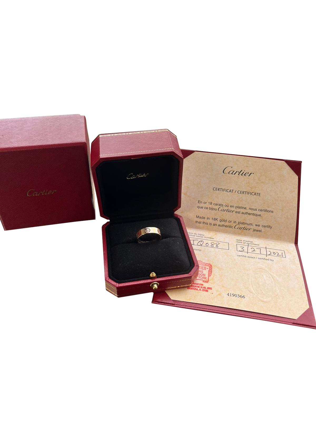 Cartier Love Ring Anneau de mariage taille 57 Or rose en vente 1