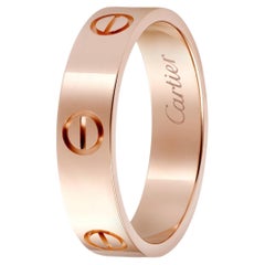 Antique Cartier Love Ring 57 Size Wedding Band Rose Gold