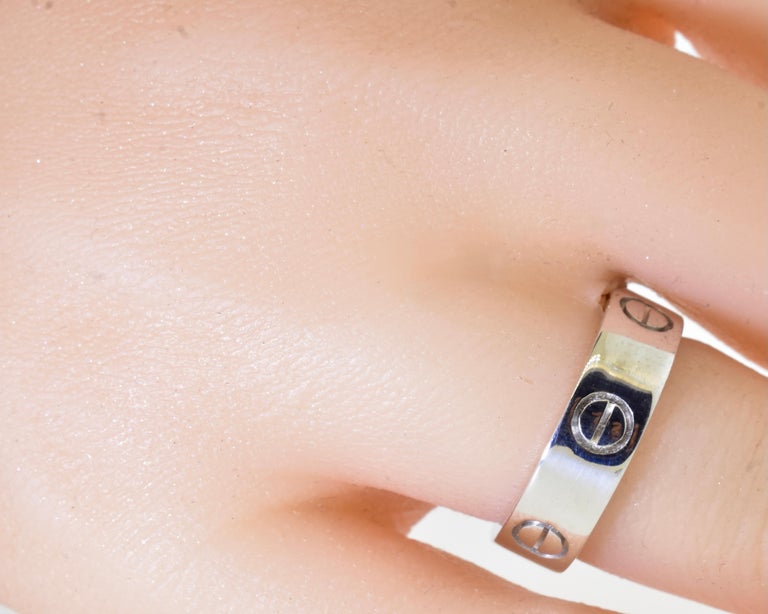Cartier Love Ring, a matching pair in 18K white gold For Sale at ...