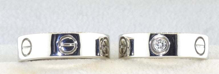 Cartier Love Ring, a matching pair in 18K white gold For Sale at ...