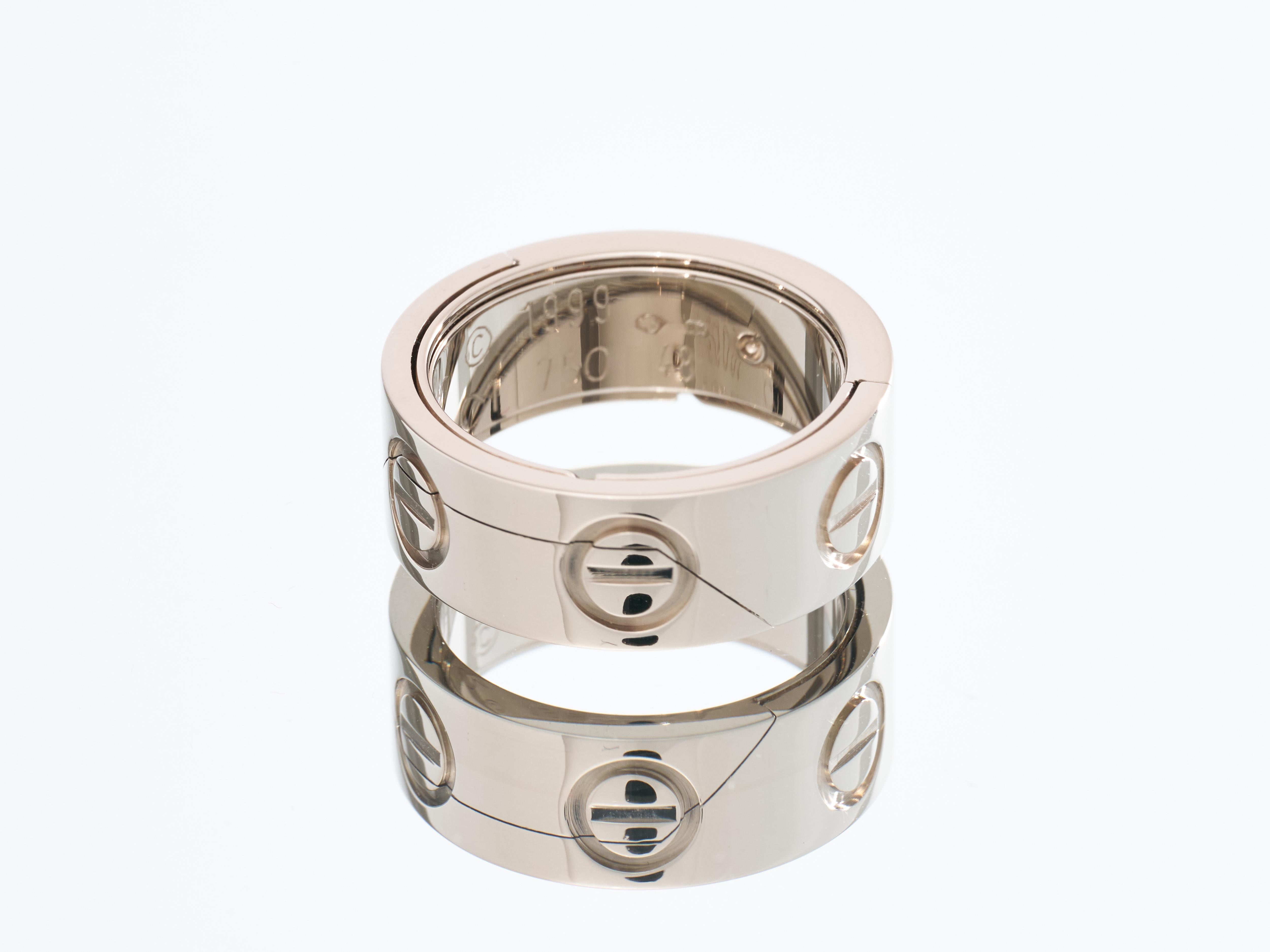 Cartier, bague d'amour Astro pendentif en or blanc 18 carats, 1999, édition limitée avec papier de la boîte en vente 1