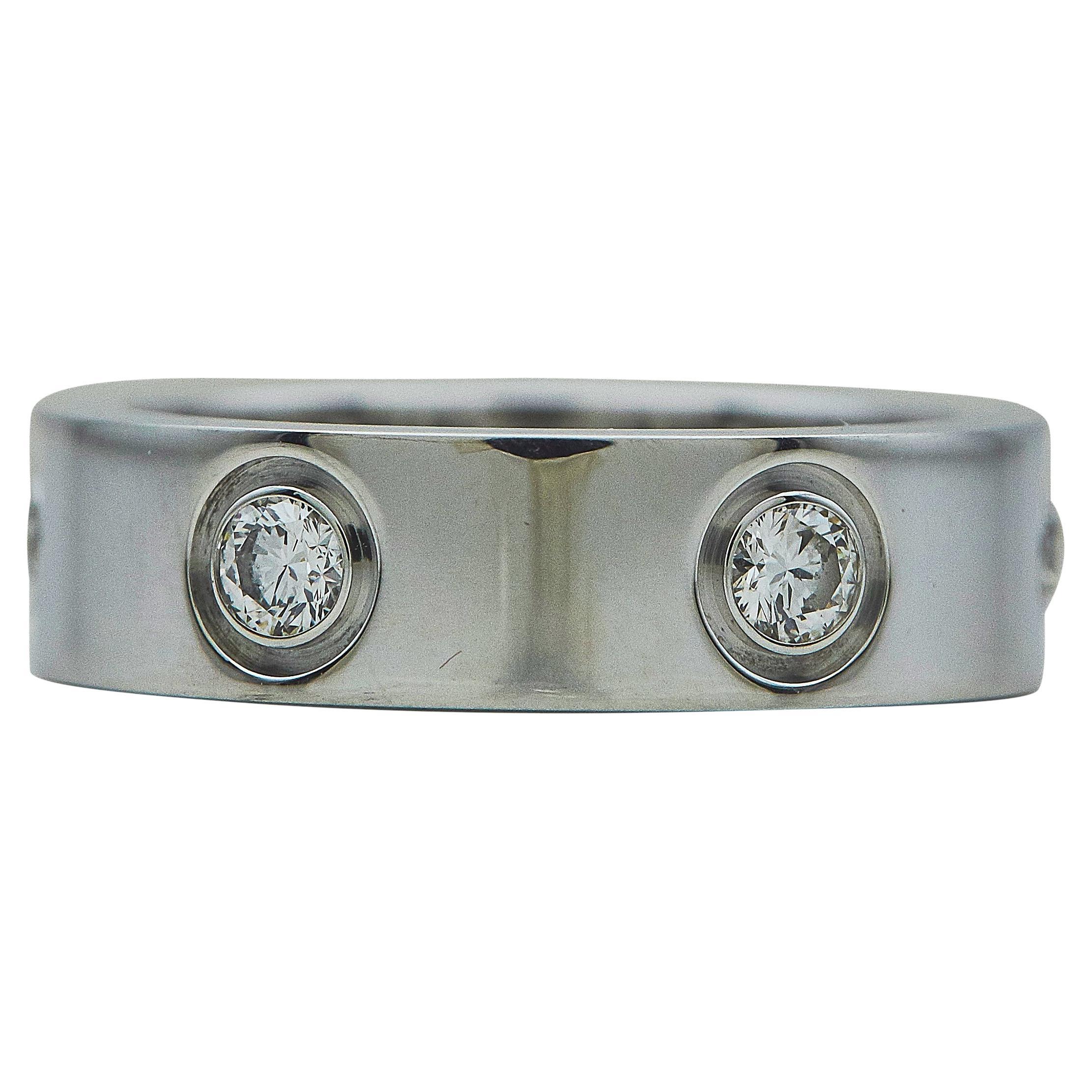 Cartier Anello dell'Amore Modello Classico Oro Bianco 18K 6 Diamanti Taglia 51