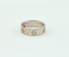 Cartier Love Ring Classic Model 18K White Gold Size 56