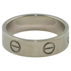 Cartier Love Ring Classic Model 18K White Gold Size 56