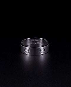 Cartier Love Ring Classic Model 18k White Gold Size 60