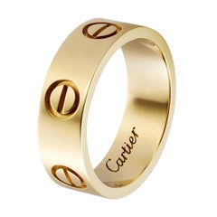 Cartier Love Ring Classic Model Yellow Gold Wedding Band Size 54