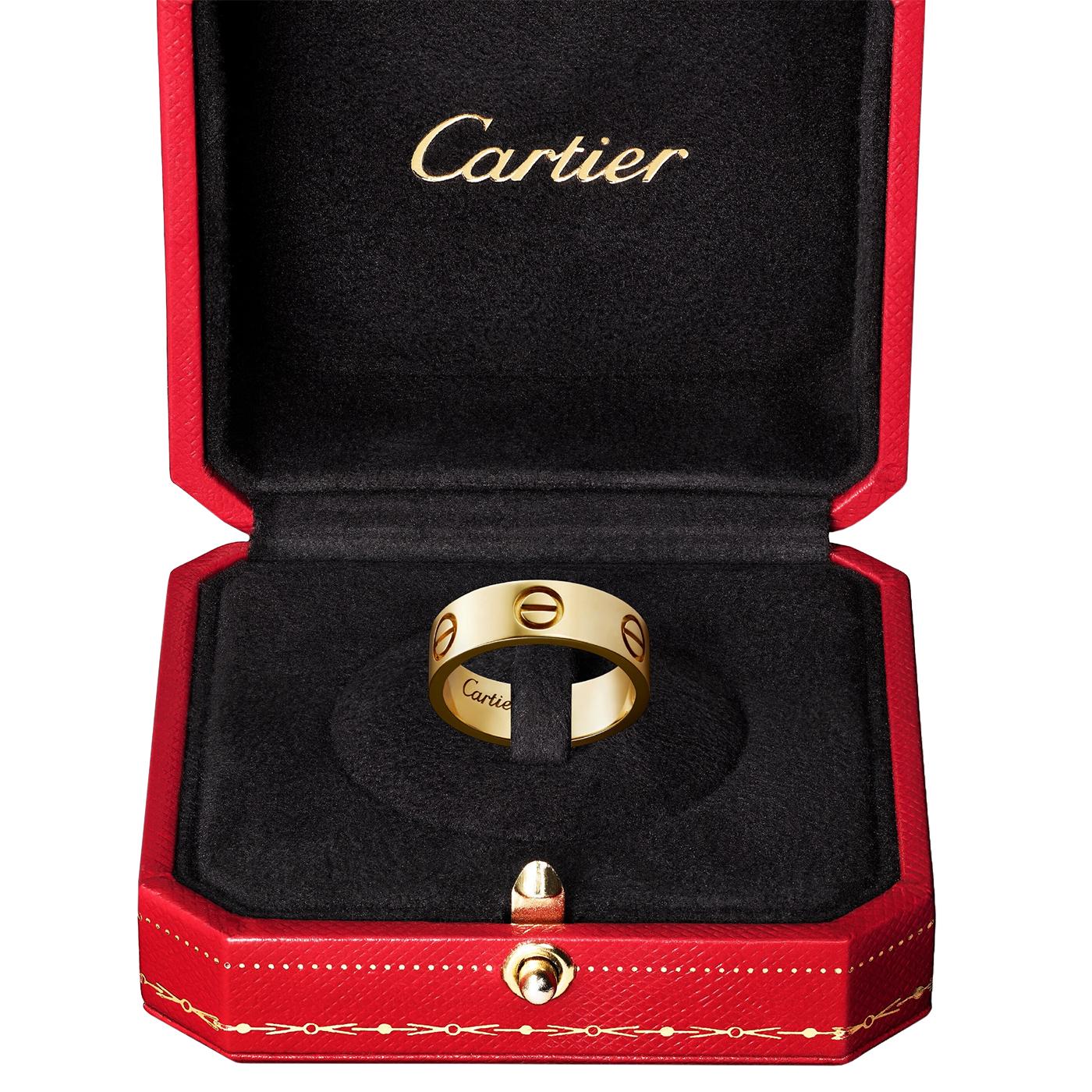 Cartier Love Ring Classic Model Yellow Gold Wedding Band Size 54 For Sale 1