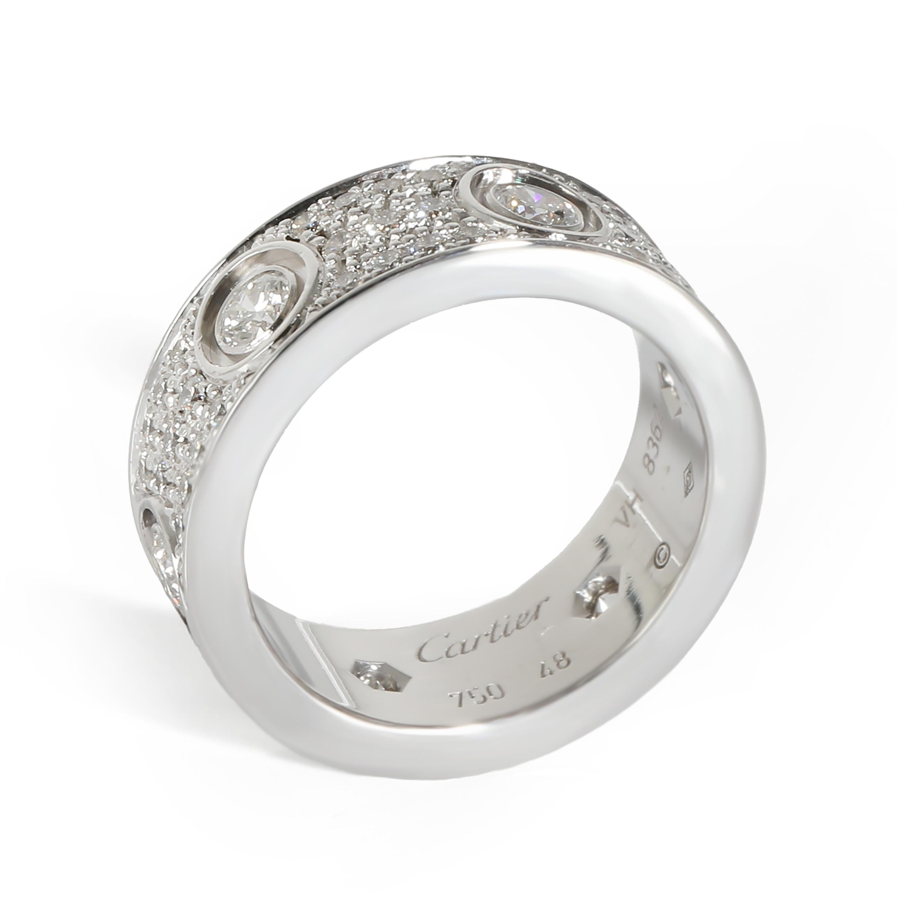 Anillo Cartier Amor, Pavé de Diamantes (Oro Blanco) 1