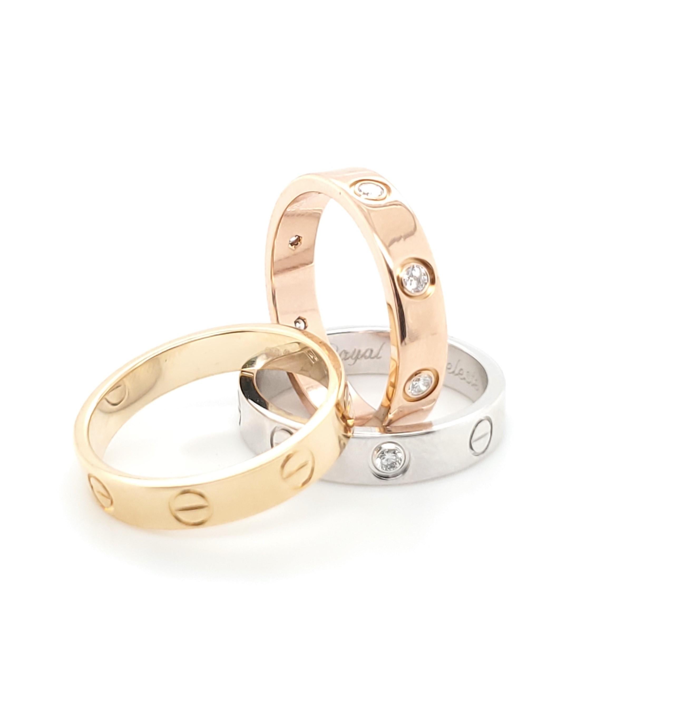 cartier love ring with engagement ring