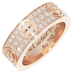 Cartier Love Ring, Full Pavé in Rose Gold