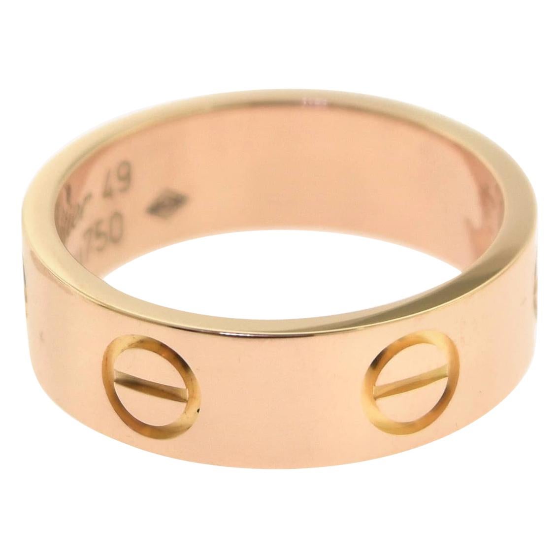 Cartier Love Ring in 18 Karat Rose Gold Ring