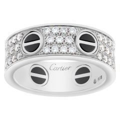 Cartier Love Ring in 18 Karat White Gold with Black Ceramic