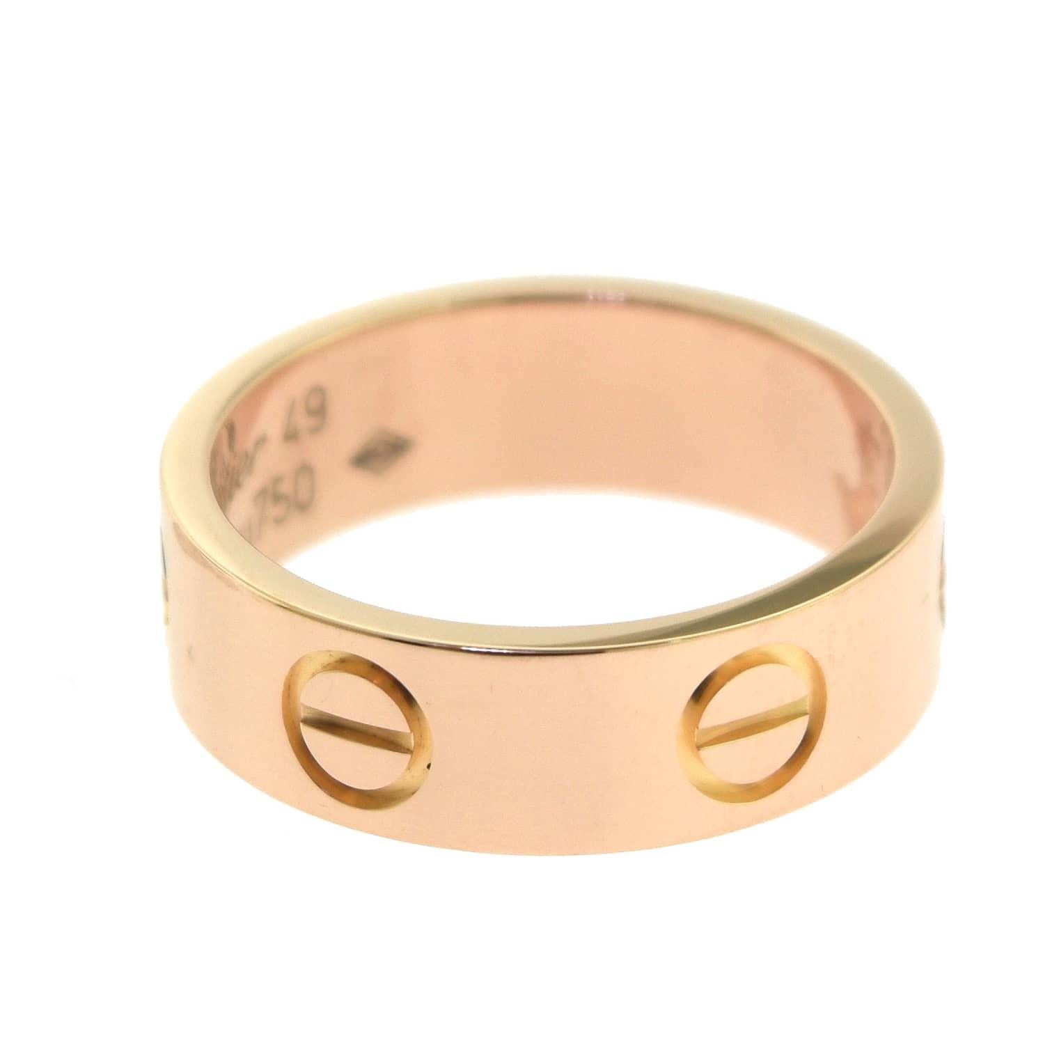 Women's or Men's Cartier Love Ring in 18 Karat Rose Gold Ring