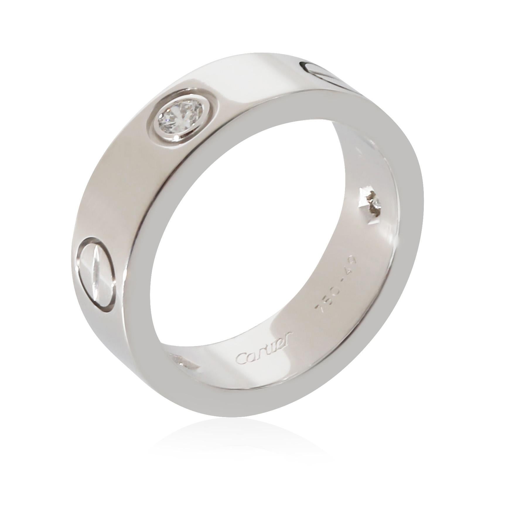 Cartier Love Ring in 18k White Gold 0.22 CTW

PRIMARY DETAILS
SKU: 133988
Listing Title: Cartier Love Ring in 18k White Gold 0.22 CTW
Condition Description: Cartier's Love collection is the epitome of iconic, from the recognizable designs to the