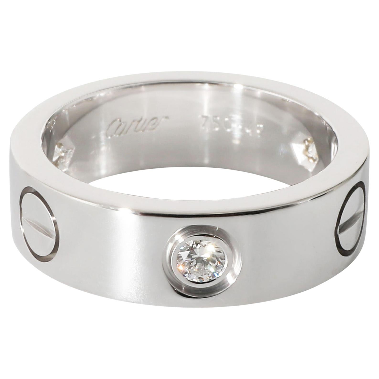 Cartier Love Ring in 18k White Gold 0.22 CTW
