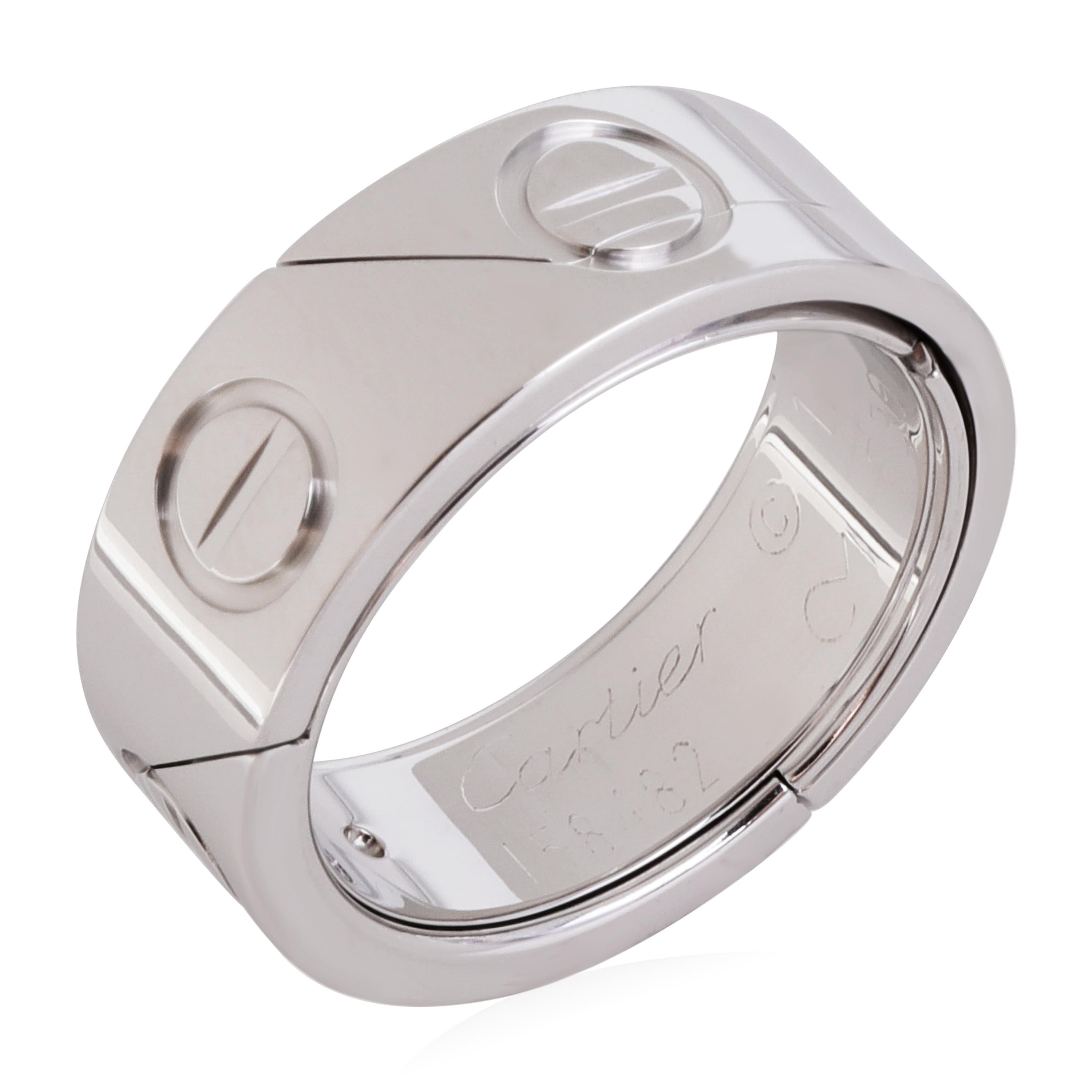 Cartier Love Ring in 18k White Gold

PRIMARY DETAILS
SKU: 119838
Listing Title: Cartier Love Ring in 18k White Gold
Condition Description: Retails for 3,500 USD. In excellent condition and recently polished. The ring size is 5.75. Comes with