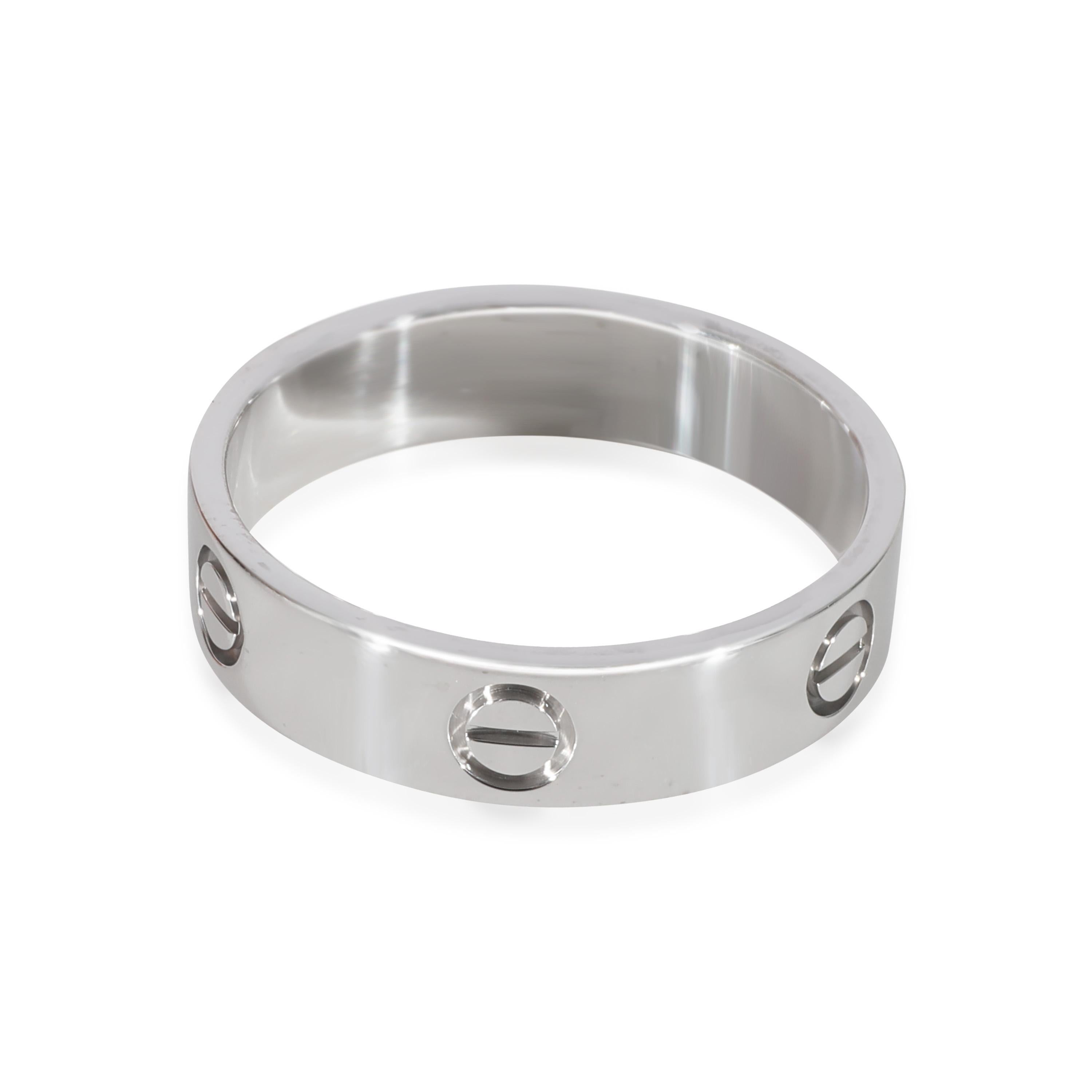 Cartier Love Ring in 18k White Gold

PRIMARY DETAILS
SKU: 129302
Listing Title: Cartier Love Ring in 18k White Gold
Condition Description: Cartier's Love collection is the epitome of iconic, from the recognizable designs to the history behind the