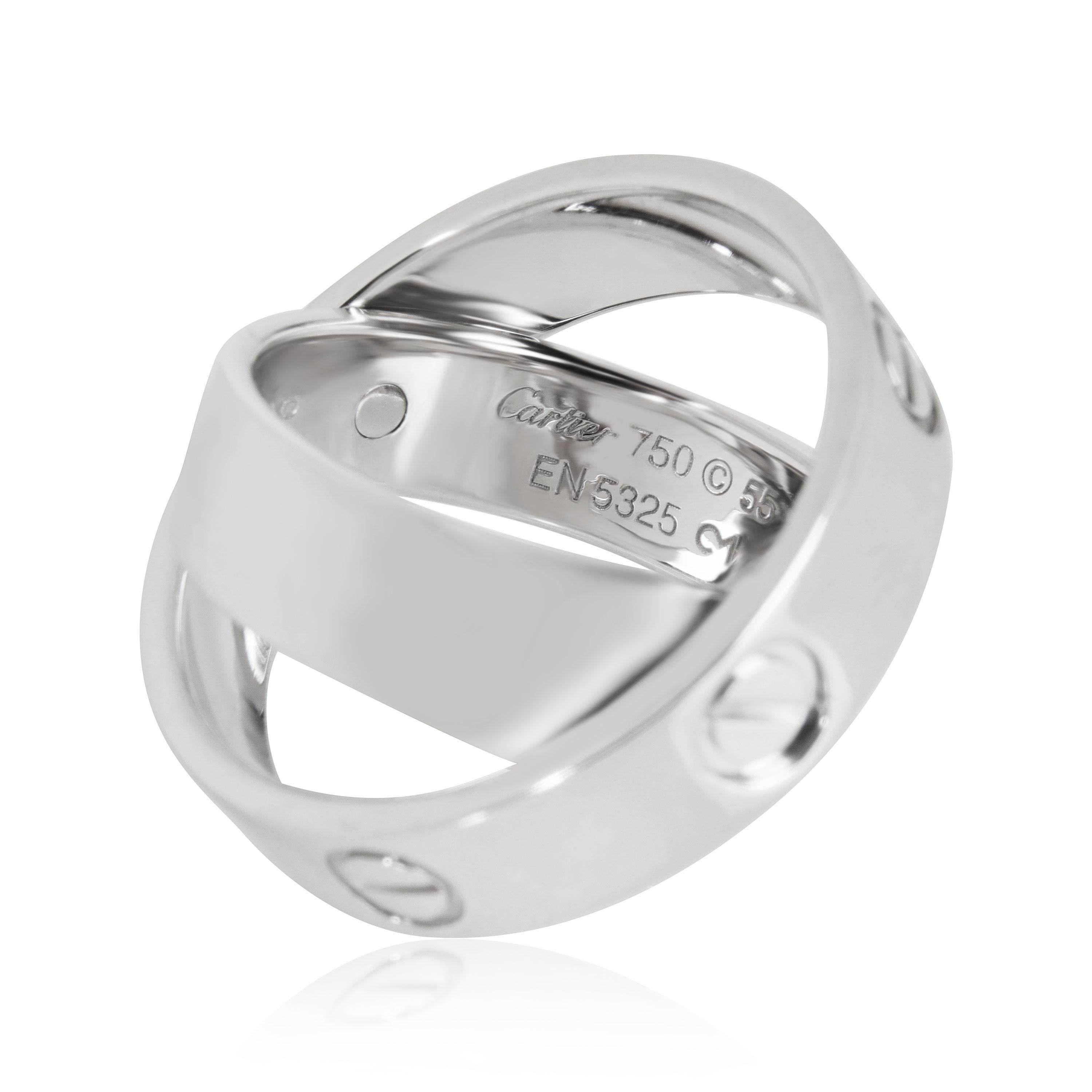 Cartier Love-Ring aus 18 Karat Weißgold im Zustand „Hervorragend“ in New York, NY