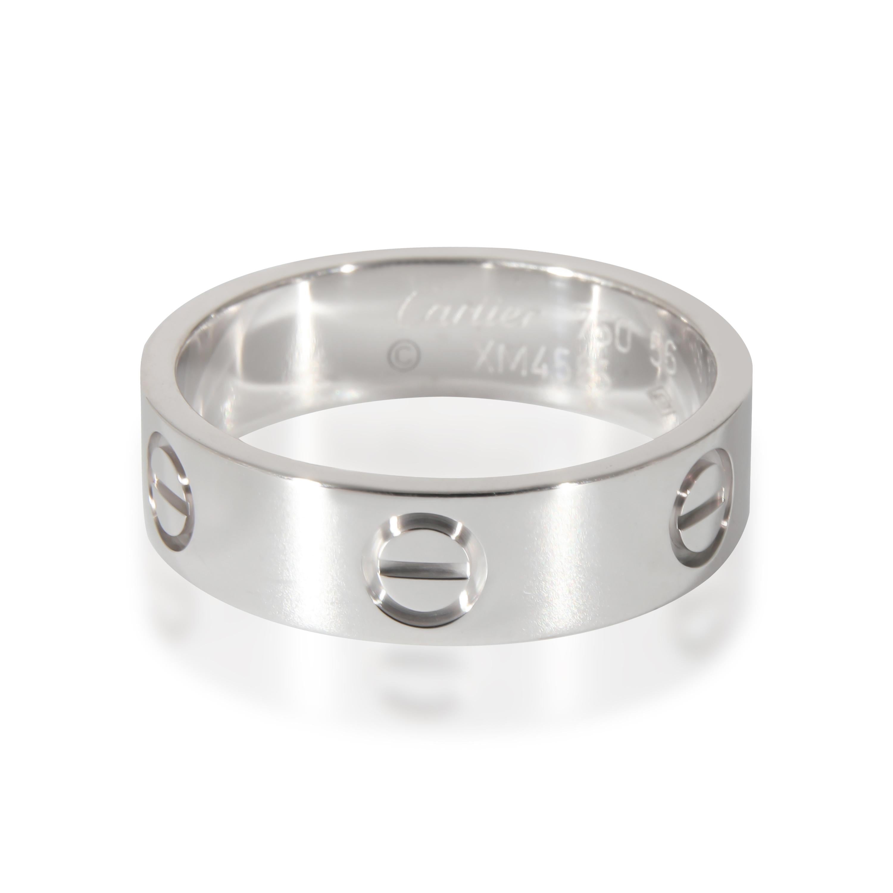 Cartier Love Ring in 18k White Gold In Excellent Condition In New York, NY