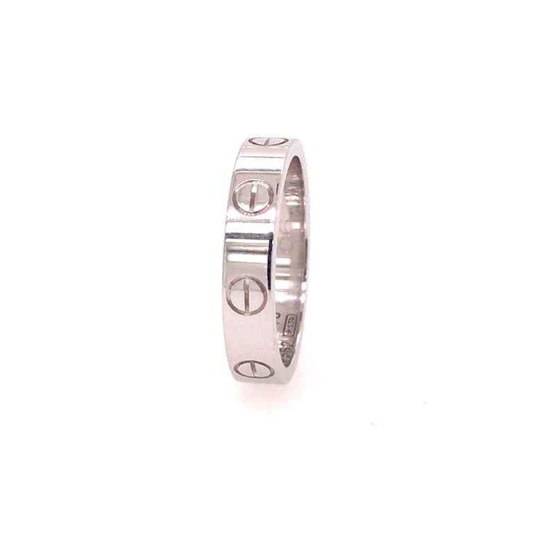 Cartier Love Ring in 18K White Gold In Good Condition For Sale In Boca Raton, FL