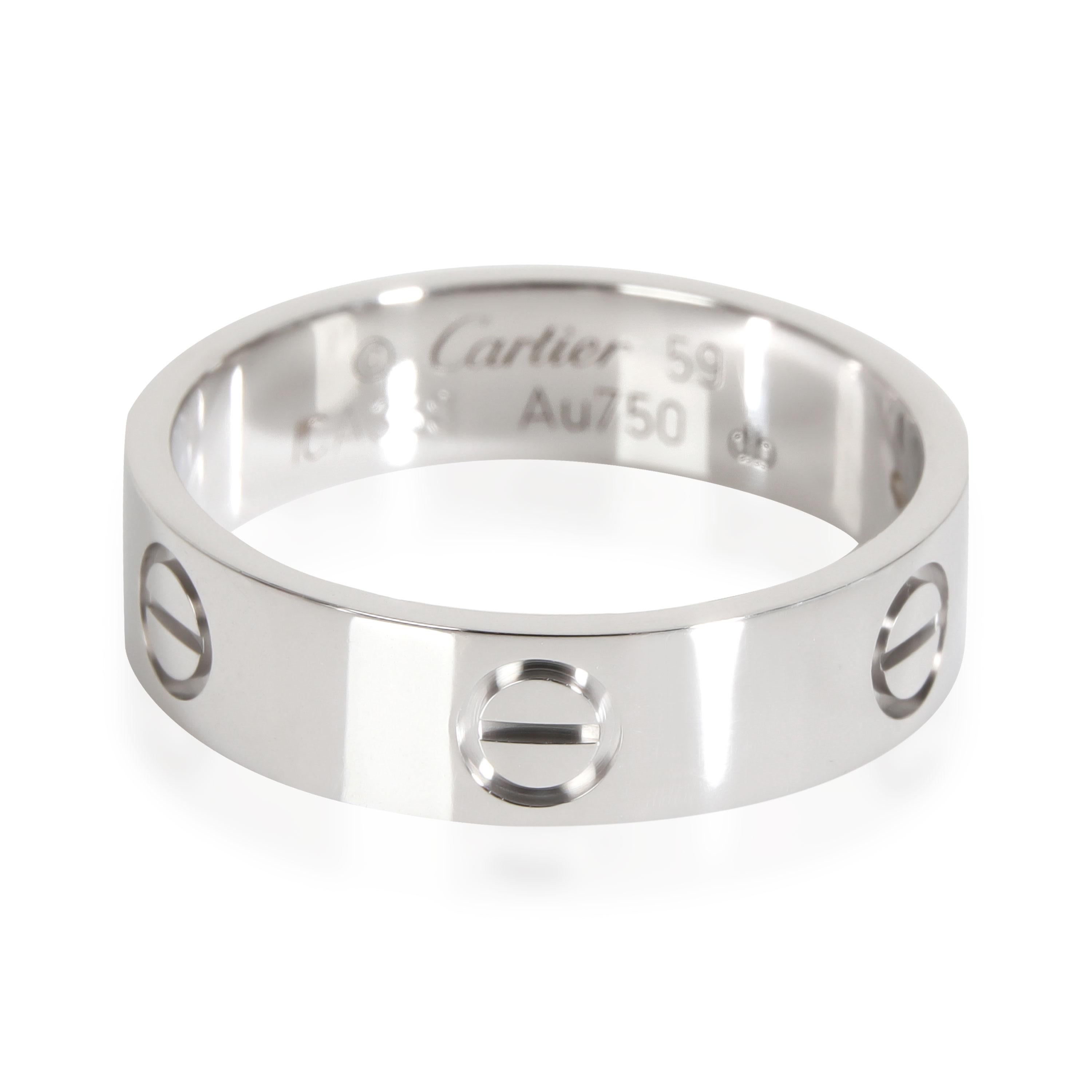 Cartier Love Ring in 18k White Gold For Sale at 1stDibs