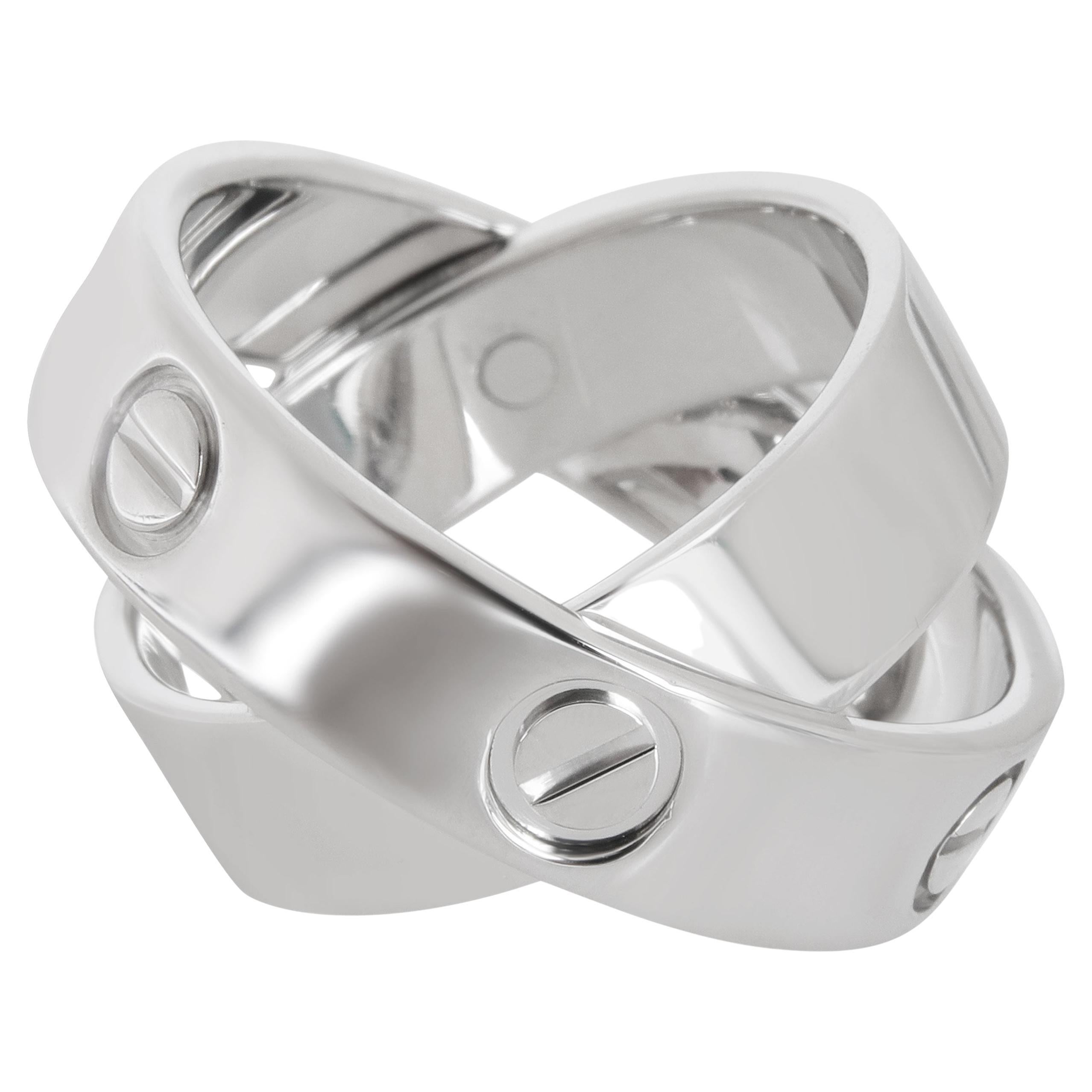 Cartier Love Ring in 18K White Gold For Sale