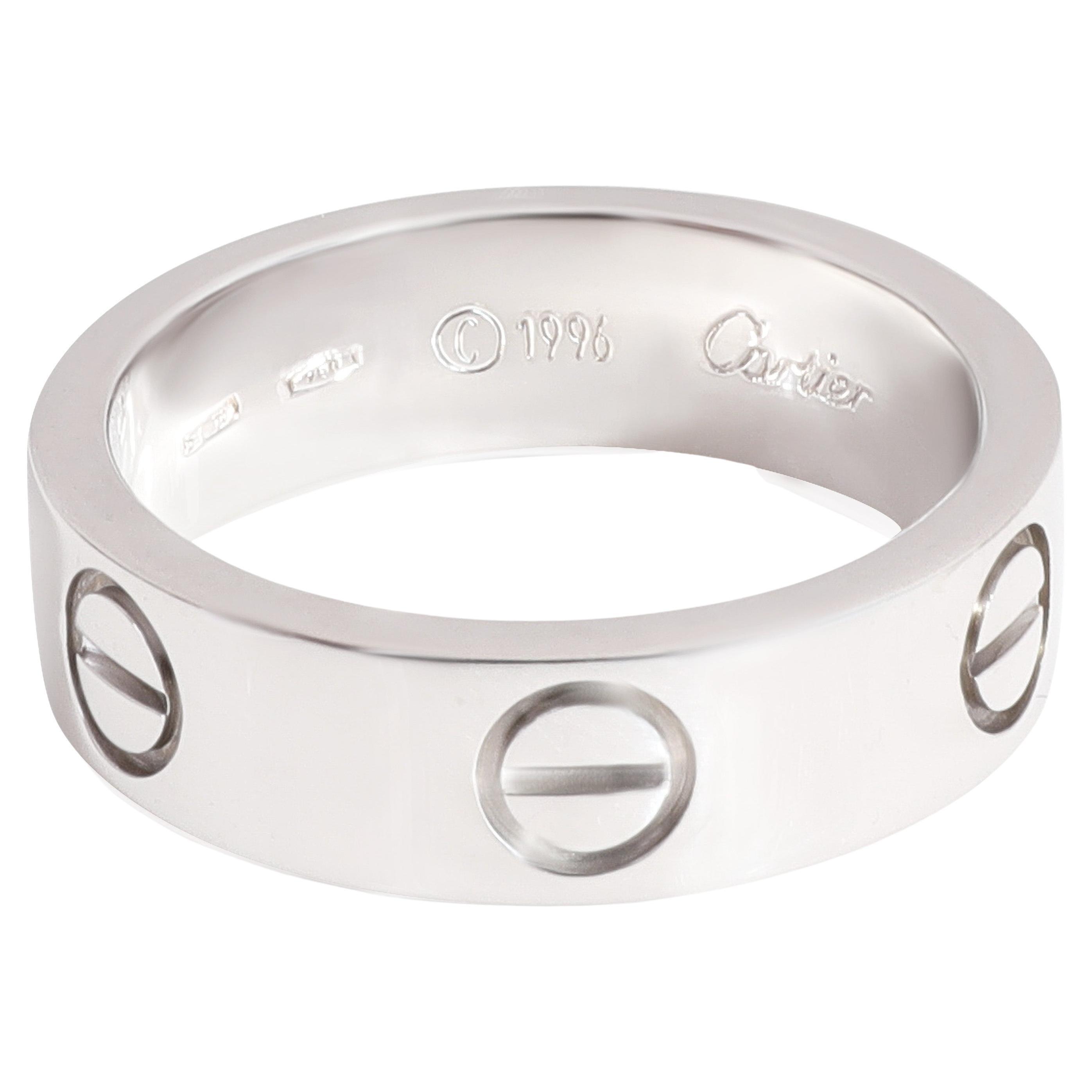 Cartier Love Ring in 18k White Gold For Sale at 1stDibs